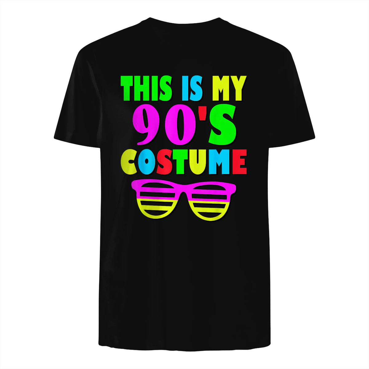 This Is My Nineties Costume Party T-Shirt in Black - back view