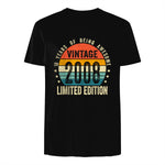 Vintage Eighteenth Birthday T-Shirt in Black - back view