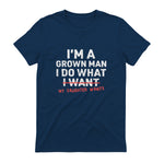 I Do What My Daughter Wants Dad T-Shirt in Navy - back view