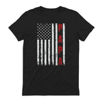 Proud Papa Flag Funny Father's Day from Grandchildren T-Shirt in Black - back view