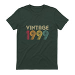 Vintage Twenty-Fourth Birthday Gift T-Shirt in Forest Green - back view