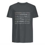 Everything Is Fine Trust Your Government Conspiracy Theory in Charcoal - back view