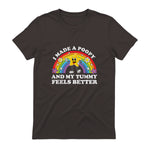 I Made A Poopy Funny Inappropriate Vacation Swap Adult T-Shirt in Dark Chocolate - back view
