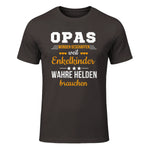 Opas Weil Enkelkinder Wahre Helden Brauchen Großvater Spruch in Dark Chocolate - front view