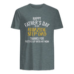 Happy father's day step dad in Dark Heather - back view