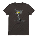 Funny Meh Cat Gift for Cat Lovers in Dark Chocolate - back view
