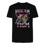 Autism Funny Rizz Em with The Tism Meme Autistic Racoon in Black - back view