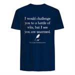 William Shakespeare Quote English Literature & Classic Plays in Navy - back view