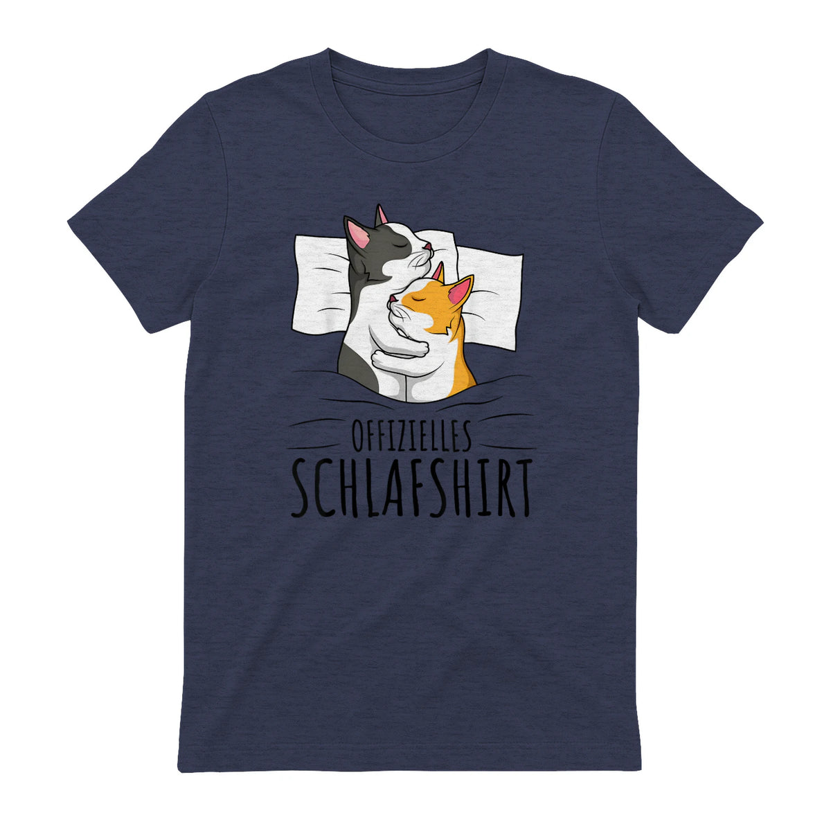 Offizielles Schlafshirt Katze Kater Katzen in Heather Navy - back view
