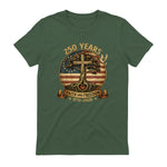 Faith and Freedom Christian USA Anniversary T-Shirt in Military Green - back view