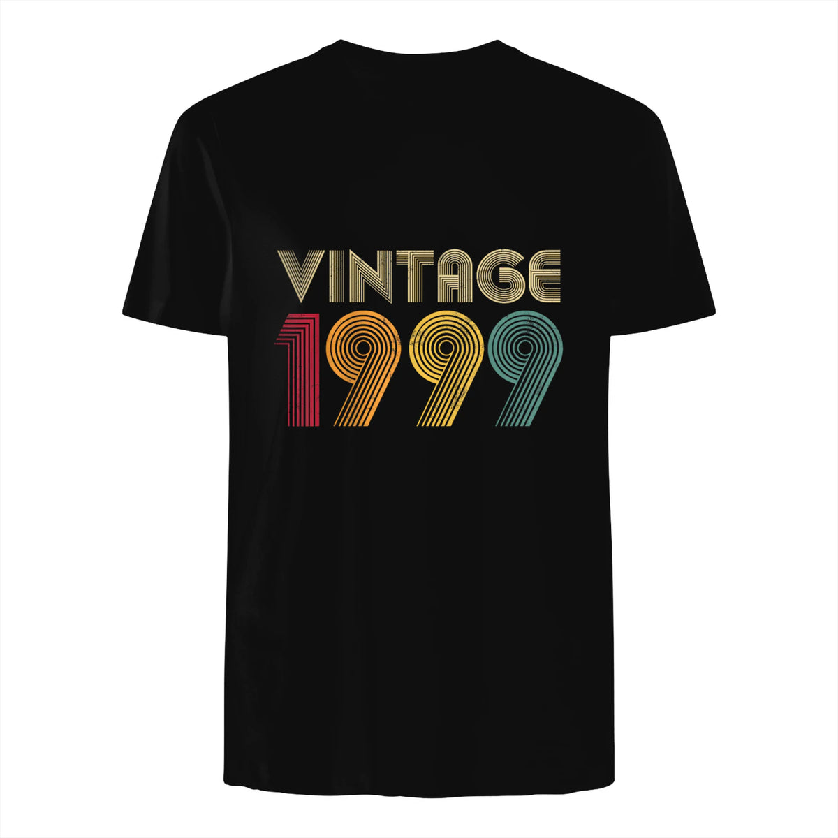 Vintage Twenty-Fourth Birthday Gift T-Shirt in Black - back view