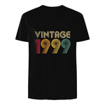 Vintage Twenty-Fourth Birthday Gift T-Shirt in Black - back view
