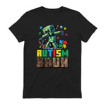 Autism Bruh Dab ASD Awareness Gamer Boys Kids Youth in Black - back view