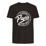 Geschenke für Papa und Opa zum Vatertag - Bester Papa der Welt, Vatertag, Vintage T-Shirt Schwarz S in Dark Chocolate - back view