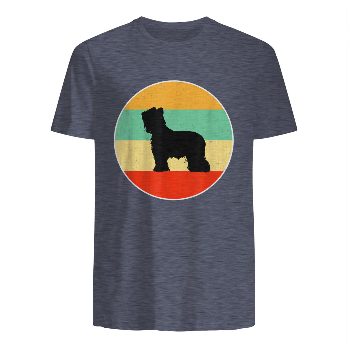 Chemise Briard, Maman chien Papa chien Love-r Gift in Heather Navy - back view