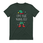 I'm The Nana Elf Shirt Matching Family Outfits Christmas in Forest Green - back view