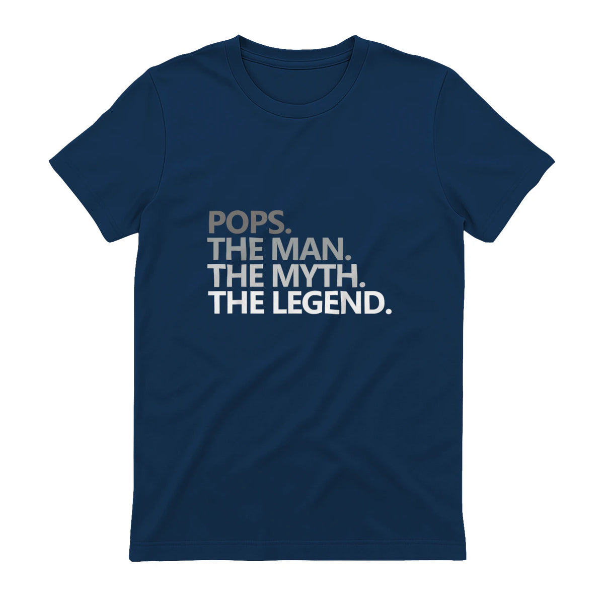 POPS GRANDPA DAD BIRTHDAY Father's Day Funny Men Gift in Navy - back view