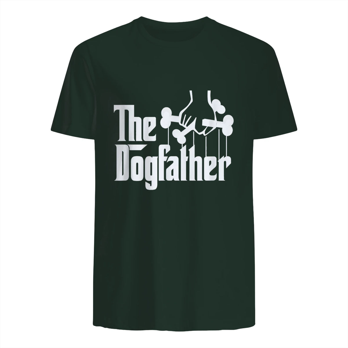 The Dogfather Dog Dad Dog Lover in Forest Green - back view