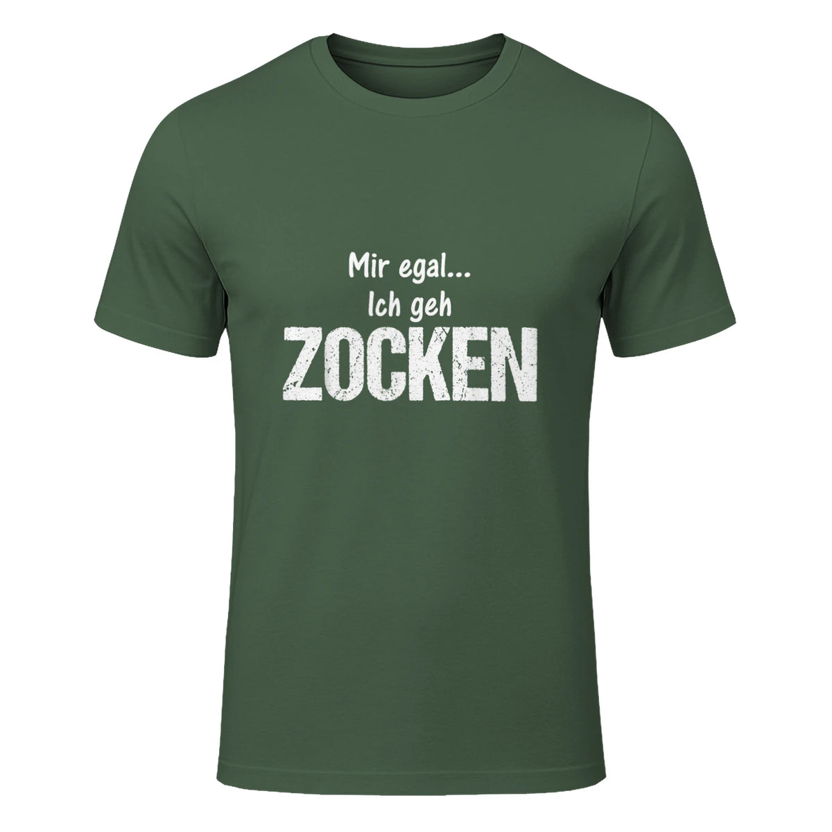 Lustige Weihnachts Geschenke Adventskalender Ideen Mir egal ich geh zocken Unisex Schwarz S Klassische Passform in Military Green - front view