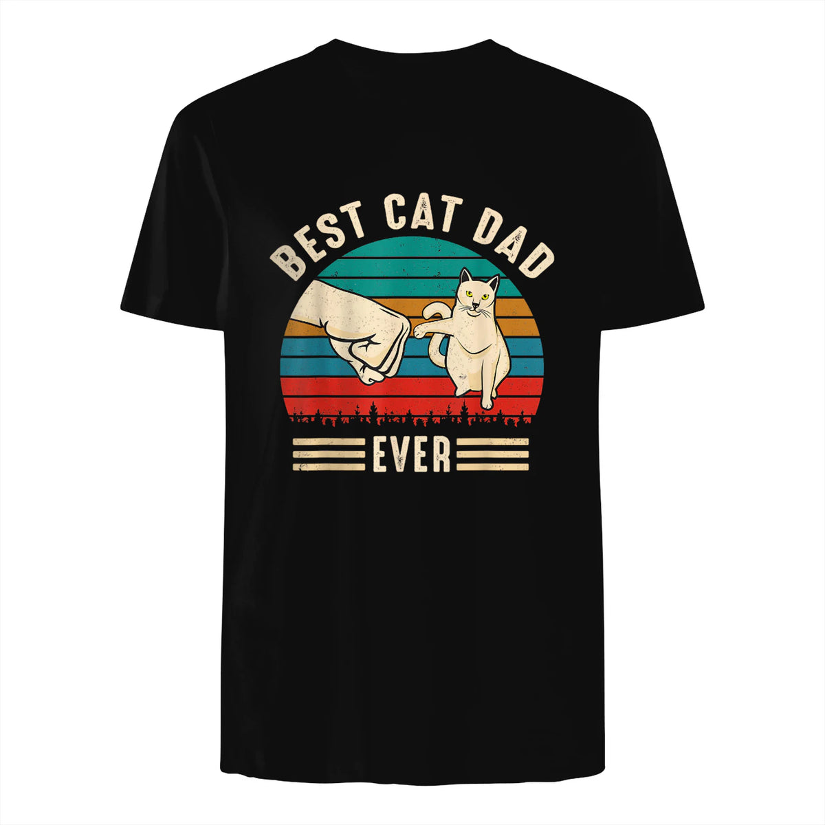 Best Cat Dad Ever - Meilleur chat papa jamais chat in Black - back view