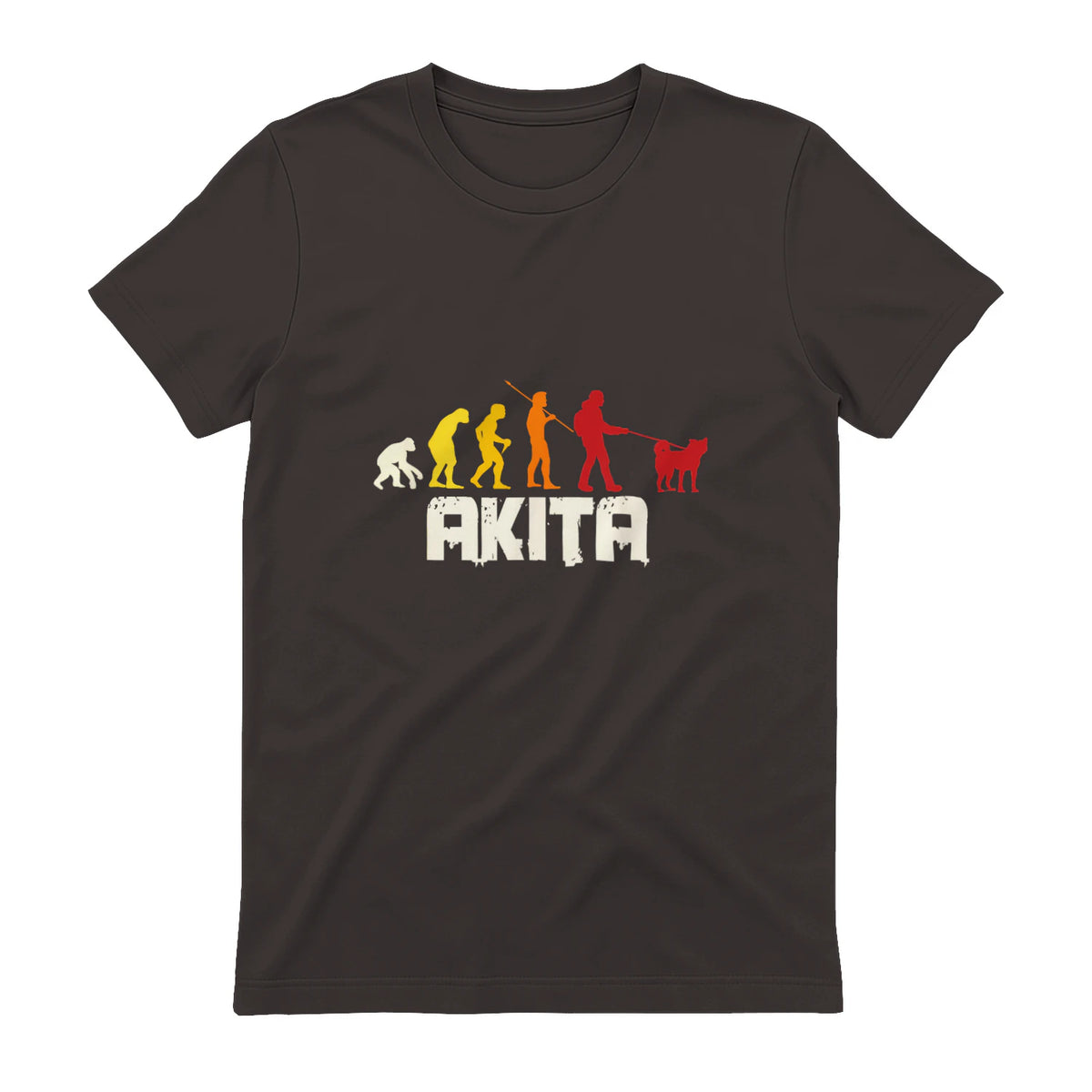 Akita Inu Evolution Chien Japon in Dark Chocolate - back view