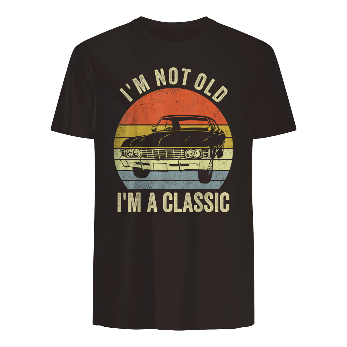 I'm Not Old Just Classic Funny Fathers Day Gift Dad T-Shirt in Dark Chocolate - back view