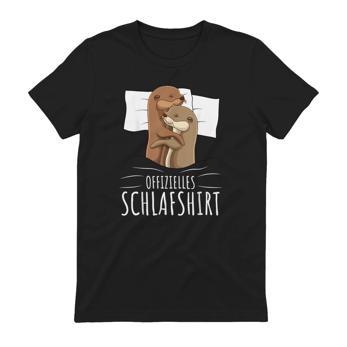 Offizielles Schlafshirt Otter Schlafanzug Seeotter in Black - back view