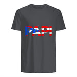 Puerto Rico Flag Father's Day Patriotic Puerto Rican Pride in Charcoal - back view