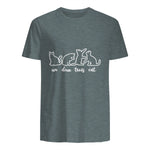 Un Deux Trois Cat, Cute & Funny Kittens, Gift For Cat Lovers T-Shirt in Dark Heather - back view