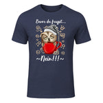 Bevor Du Fragst.. Nein! Lustiger Eule Spruch Night-Owl Eulen in Heather Navy - front view