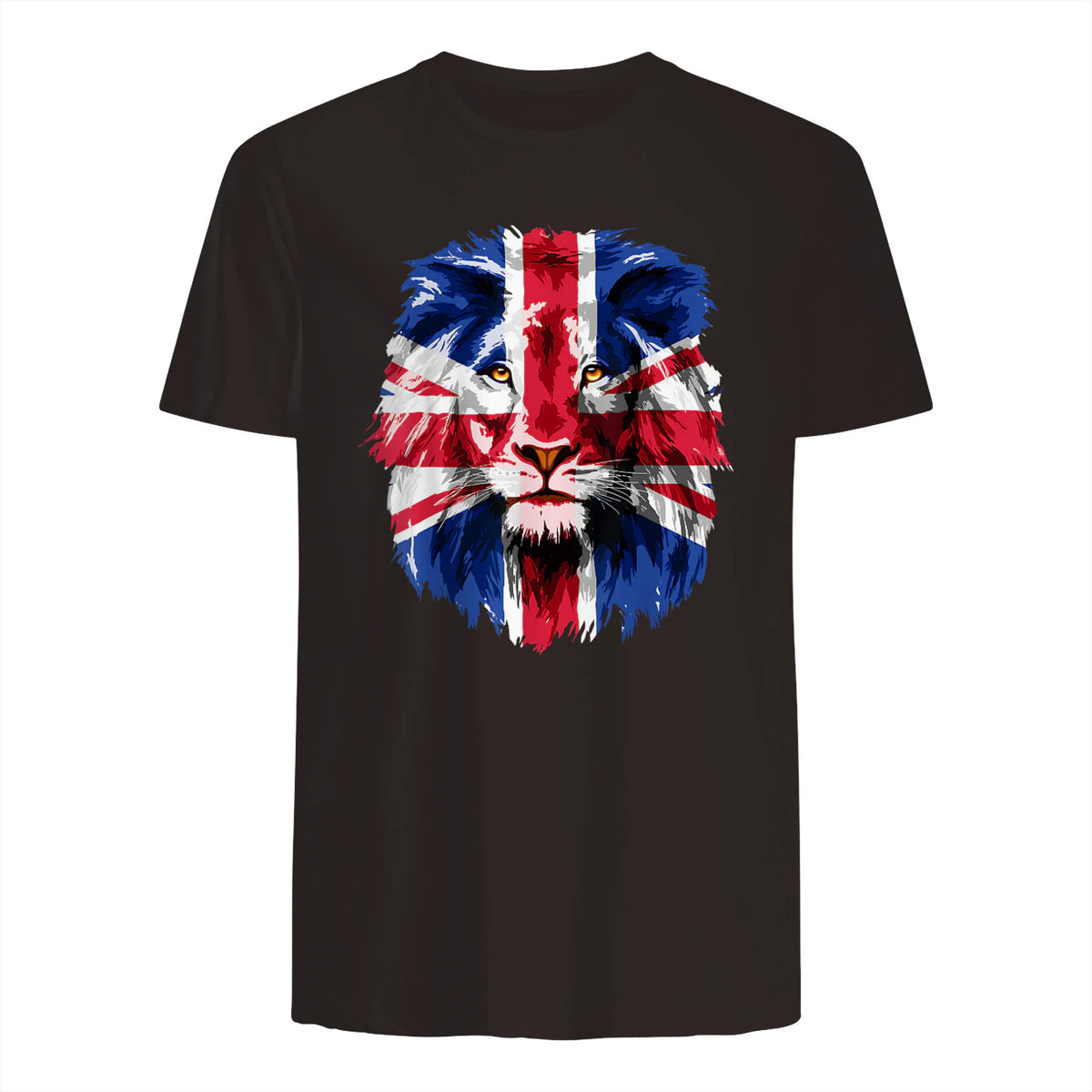 Union Jack UK Flag Lion Face Great Britain Union Jack Flag in Dark Chocolate - back view