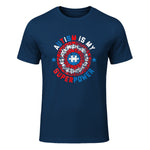 Autism is My Superpower Autism Awareness Autistic for Boys in Navy - front view