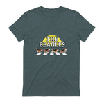 Drôle Les Beagles Beagle Dog Sitter Doggy Puppy Crosswalk in Dark Heather - back view