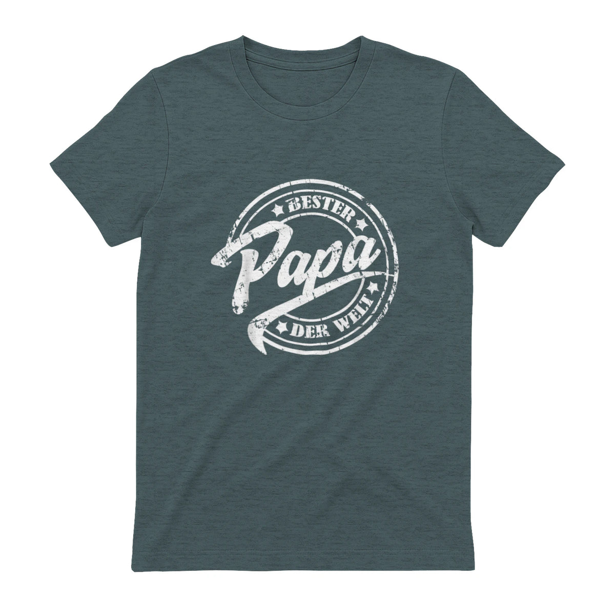 Geschenke für Papa und Opa zum Vatertag - Bester Papa der Welt, Vatertag, Vintage T-Shirt Schwarz S in Dark Heather - back view