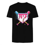 Baseball Drip Youth T-Shirt in Black - back view