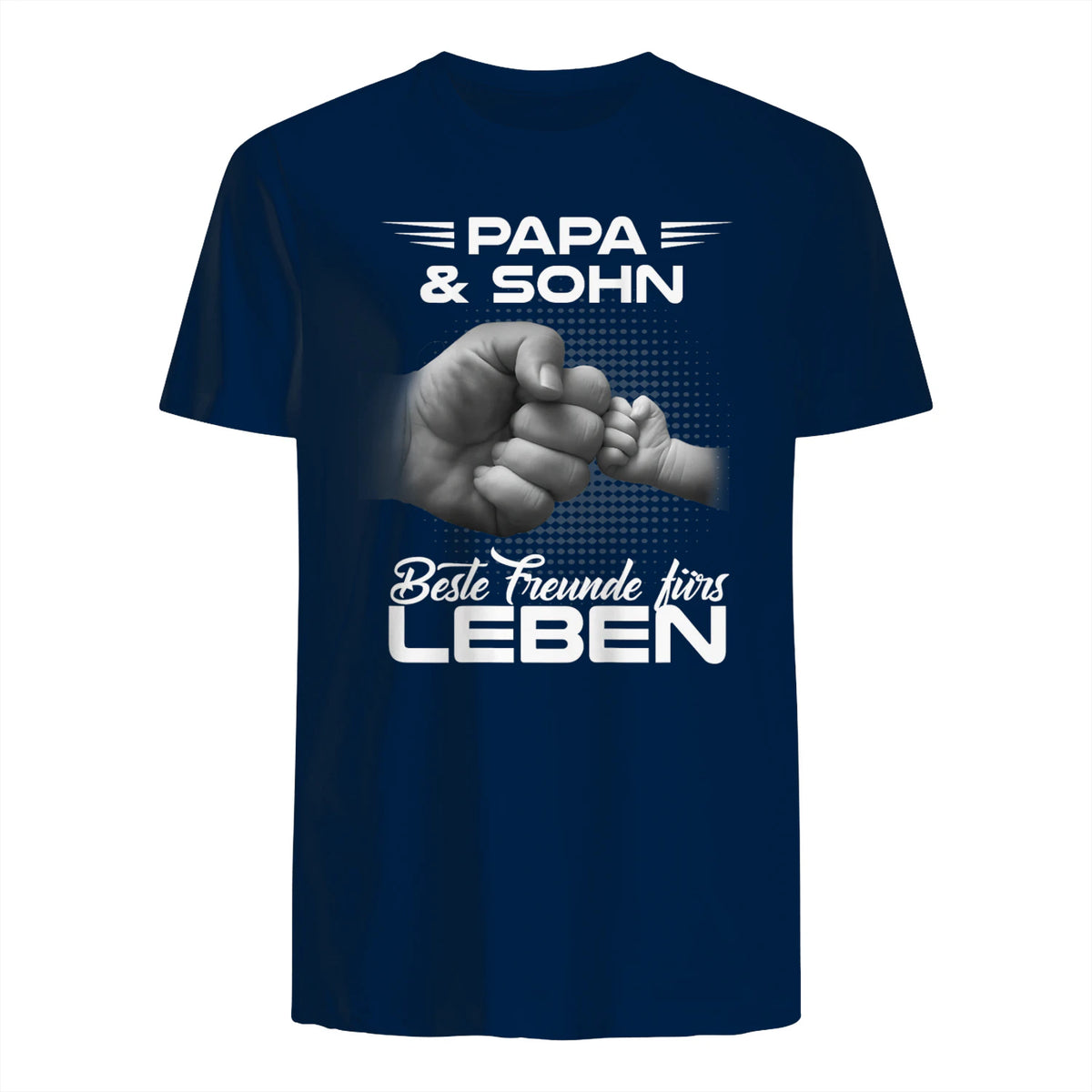 Papa & Sohn Beste Freunde Fürs Leben Vatertag Partnerlook in Navy - back view