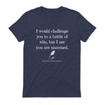 William Shakespeare Quote English Literature & Classic Plays in Heather Navy - back view
