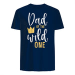 Dad of the Wild One First Birthday Daddy T-Shirt in Navy - back view
