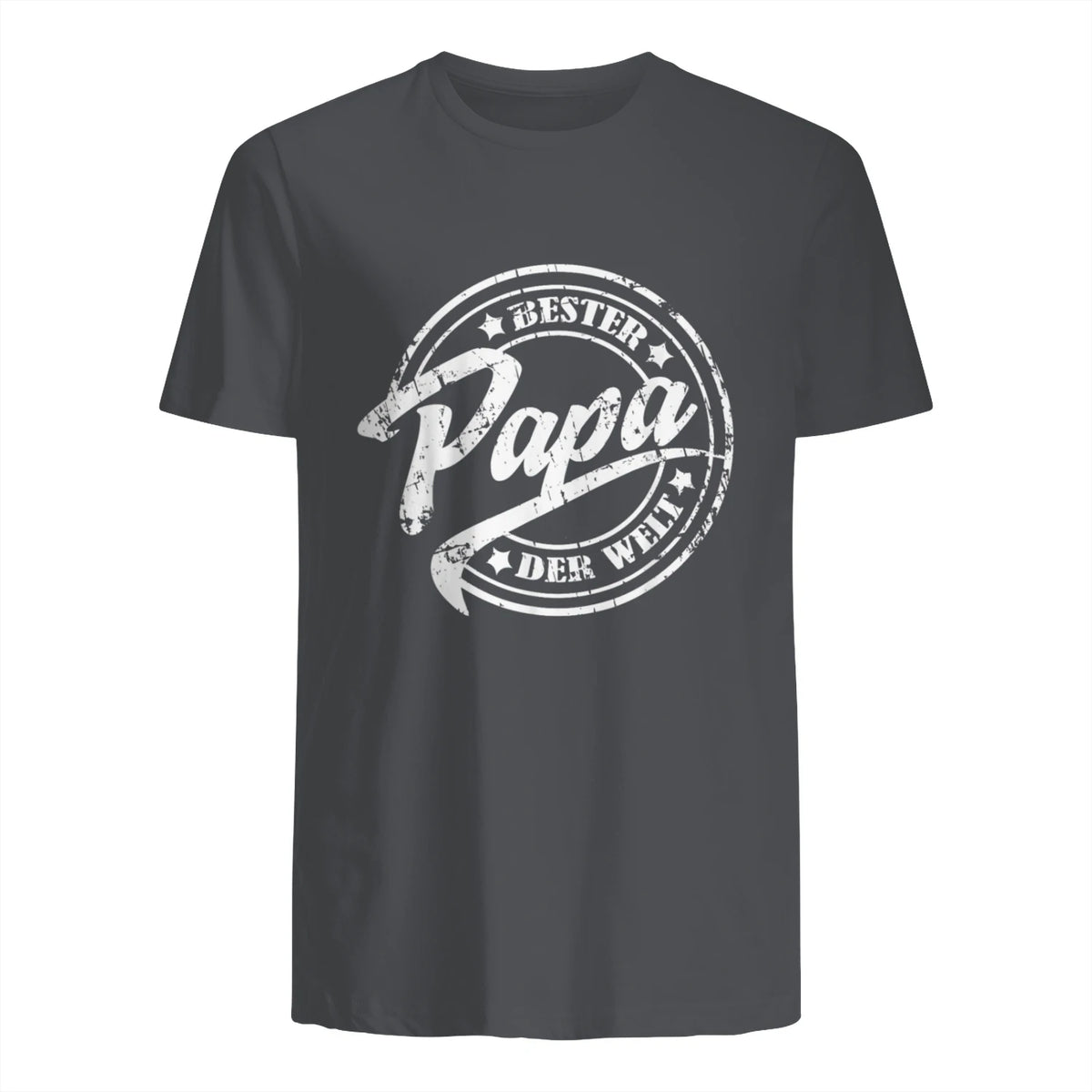 Geschenke für Papa und Opa zum Vatertag - Bester Papa der Welt, Vatertag, Vintage T-Shirt Schwarz S in Charcoal - back view