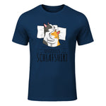 Offizielles Schlafshirt Katze Kater Katzen in Navy - front view