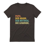 Geschenke für Väter Papa Der Mann Der Mythos Die Legende Classic Fit Novelty Short-sleeve Schwarz S Vate in Dark Chocolate - back view