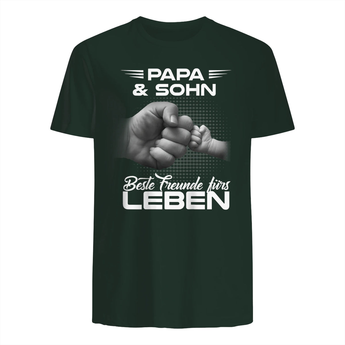 Papa & Sohn Beste Freunde Fürs Leben Vatertag Partnerlook in Forest Green - back view