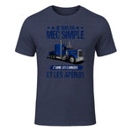 Camion et Routier, mec Simple, Chauffeur Poids Lourds in Heather Navy - front view