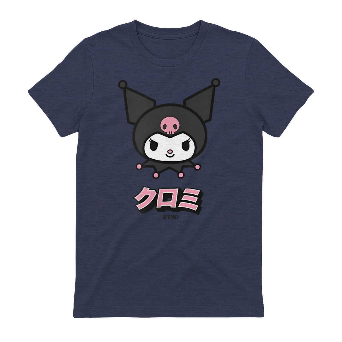 Kuromi Sanrio Character Classic Japan Design in Heather Navy - back view