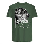 Dog Dad Rottweiler – Chiens Papa in Military Green - back view