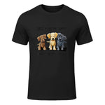 Dogs Makes Me Happy Humans Make My Head Hurt T-Shirt in Black - front view