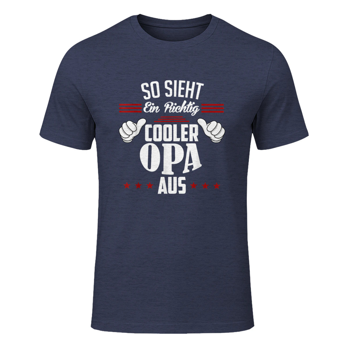 Opa SAGT So Sieht EIN richtig Cooler Opa aus Großvater in Heather Navy - front view