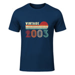 Vintage Twenty-Second Birthday T-Shirt in Navy - front view