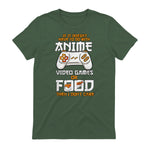 Cute Manga & Anime Merch for Anime Girls & Boys Unisex Anime Video Games Food Sushi Gaming Merch Otaku Gift Anime in Military Green - back view