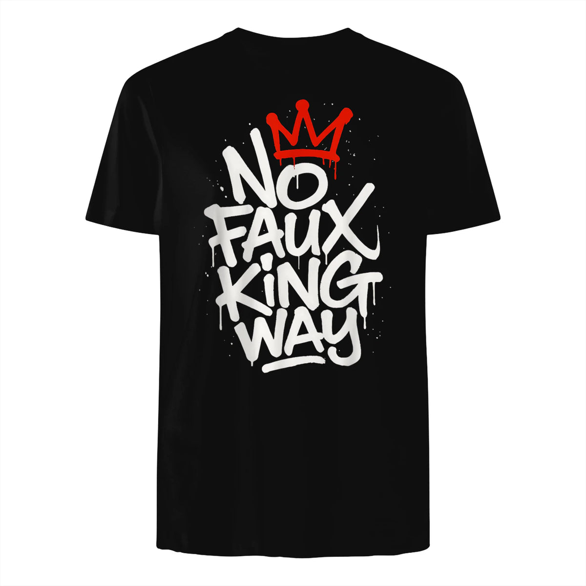 No Faux King Way T-Shirt in Black - back view